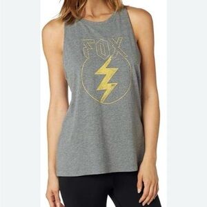 Fox Grey Tank Top with Yellow Lightning Graphic